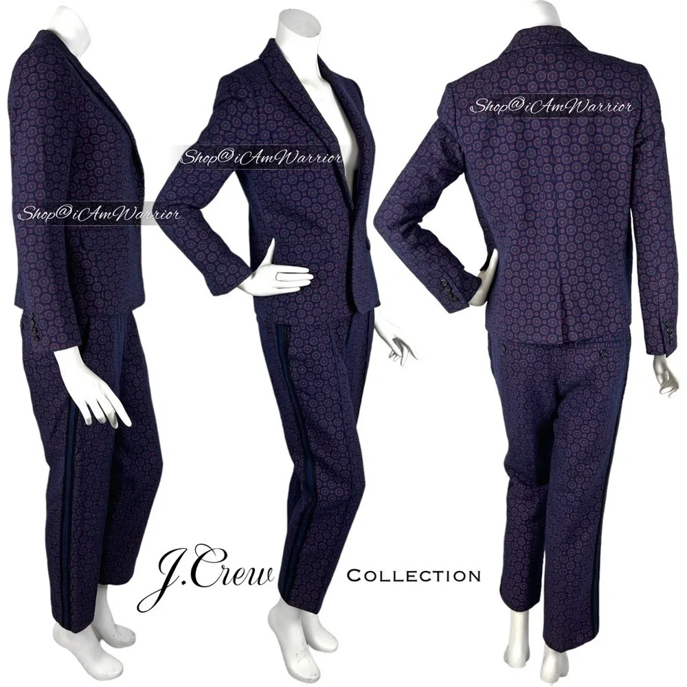 J.Crew Collection Schoolboy Blazer + Café Capri in Italian Wool Medallion Tweed